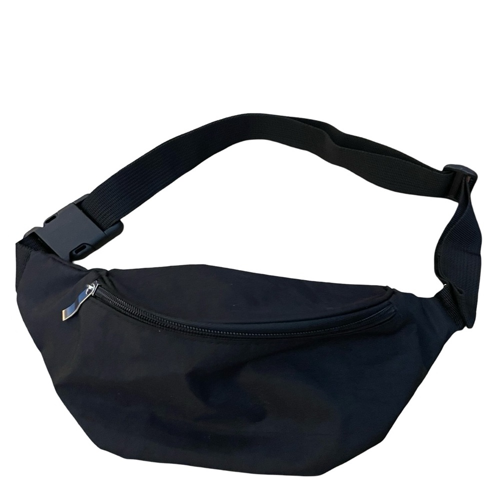 Unbranded Waist Belt Bag Fanny Pack crossbody black adjustable zipper closure
